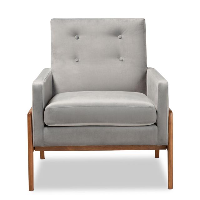 Where to find Perry Club Chair, Grey Velvet in Tulsa