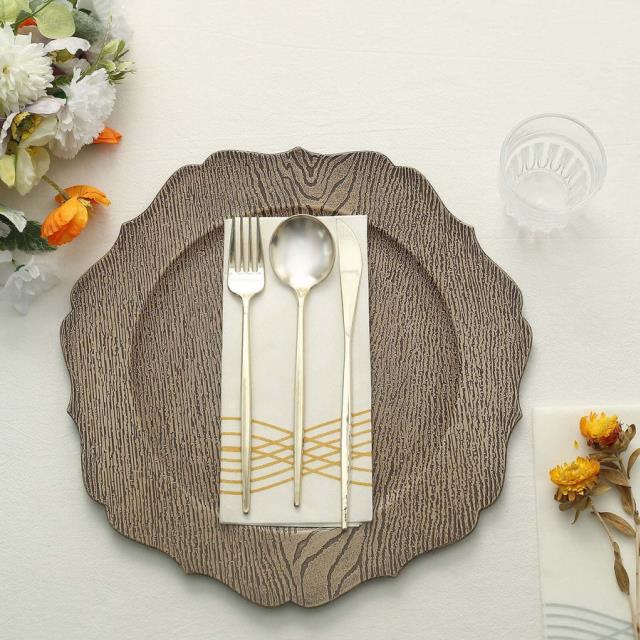 Where to find Cedar Charm Scalloped Charger in Tulsa