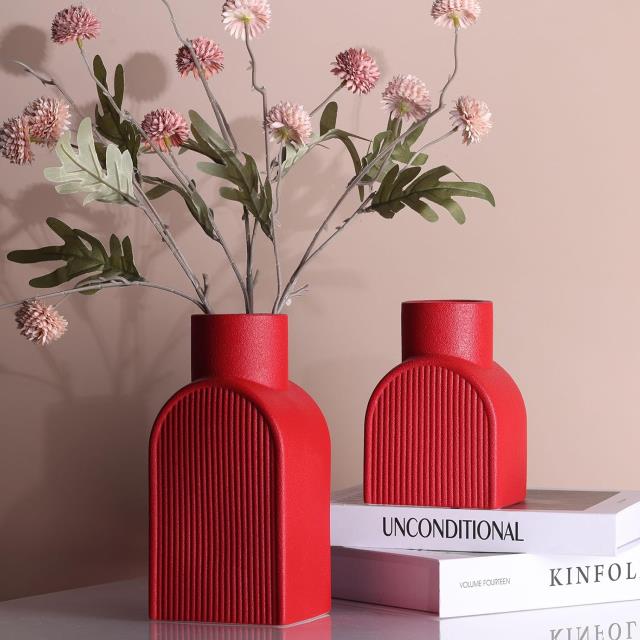 Where to find Red Ceramic Bud Vase, 8.66 t in Tulsa