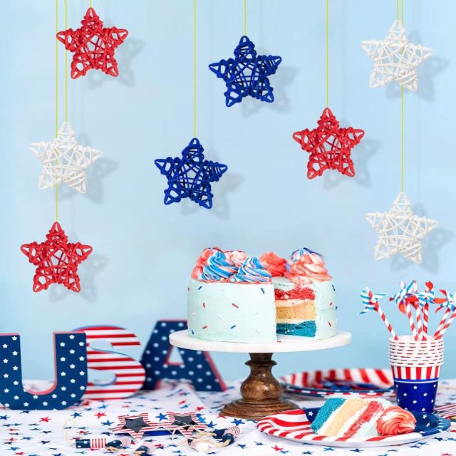 Where to find Patriotic Red White Blue Rattan Star in Tulsa