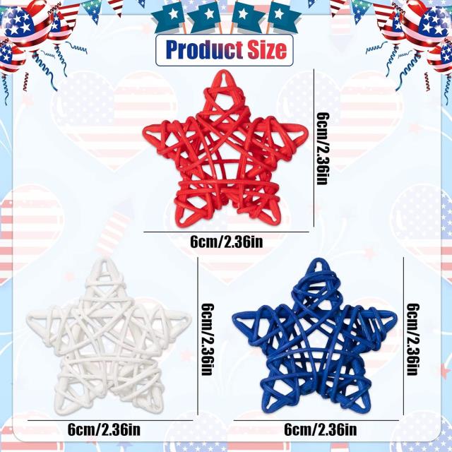 Where to find Patriotic Red White Blue Rattan Star in Tulsa