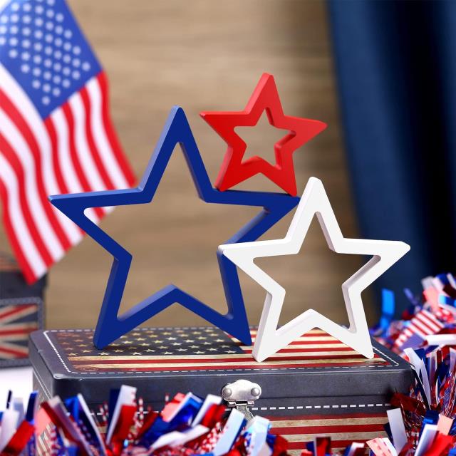 Where to find Patriotic Wood Star Outline, set of 3 in Tulsa