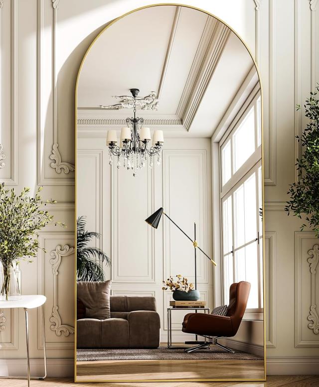Where to find Gold Arched Floor Mirror in Tulsa