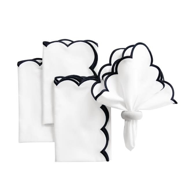 Where to find Sophia Black Scalloped Dinner Napkin in Tulsa