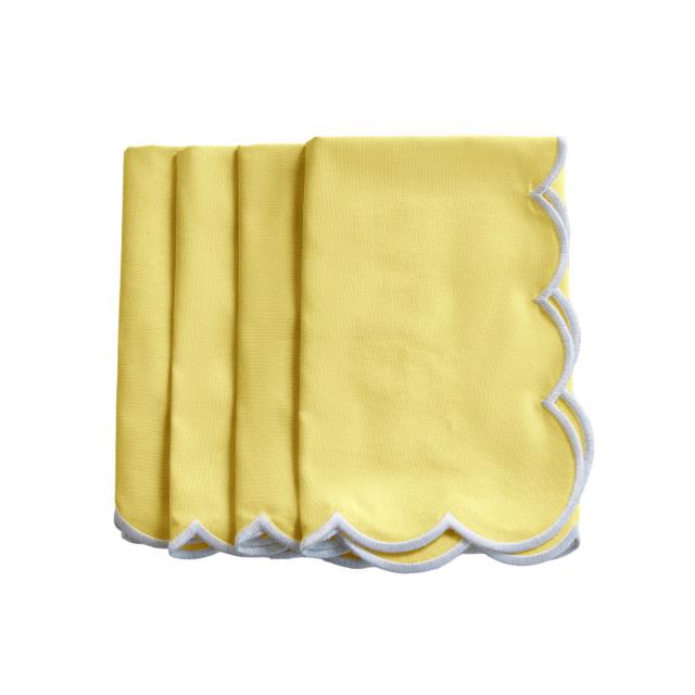 Where to find Sophia Yellow Scalloped Dinner Napkin in Tulsa