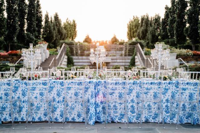 Where to find Duke Blue Party Toile Linens in Tulsa