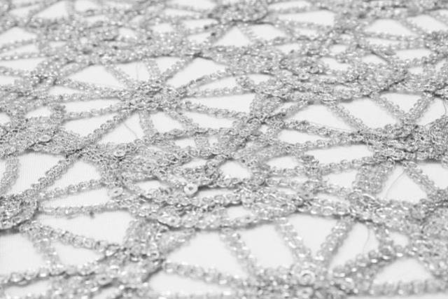 Rental store for Silver Imperial Sequin Overlay in Tulsa OK