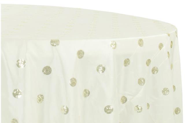 Rental store for Ivory Sequin Embroidered Linens in Tulsa OK