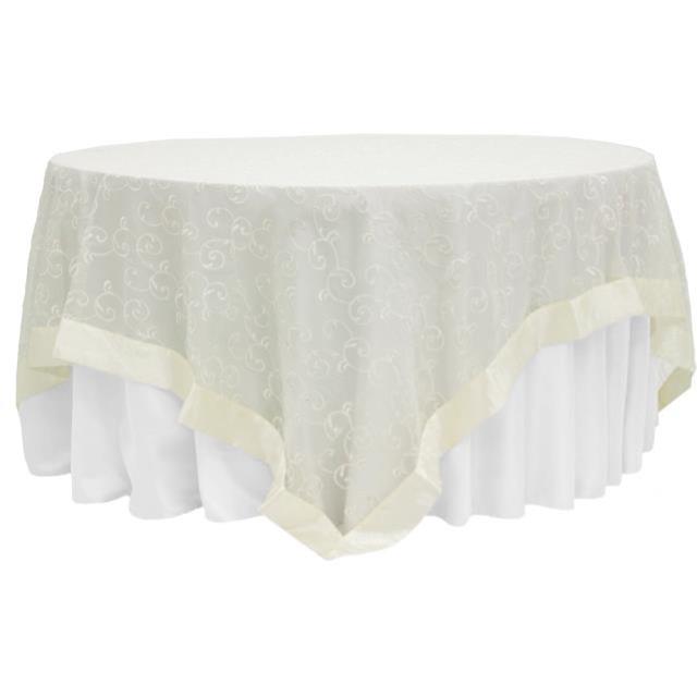 Rental store for Ivory Embroidered Sheer Overlay in Tulsa OK