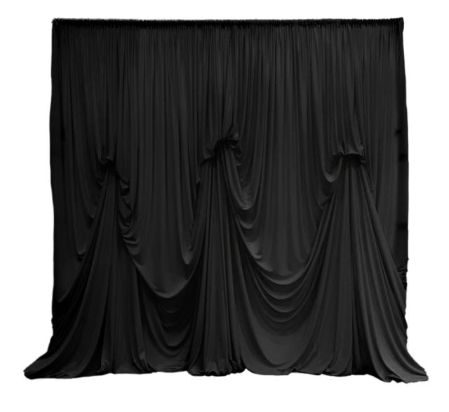Rental store for Luxe Black Ruched Backdrop Section in Tulsa OK