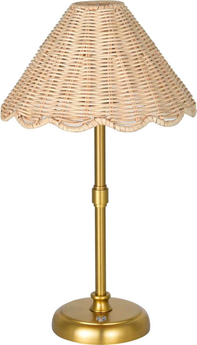 Rental store for Centerpiece Lamp, Rattan   Gold in Tulsa OK