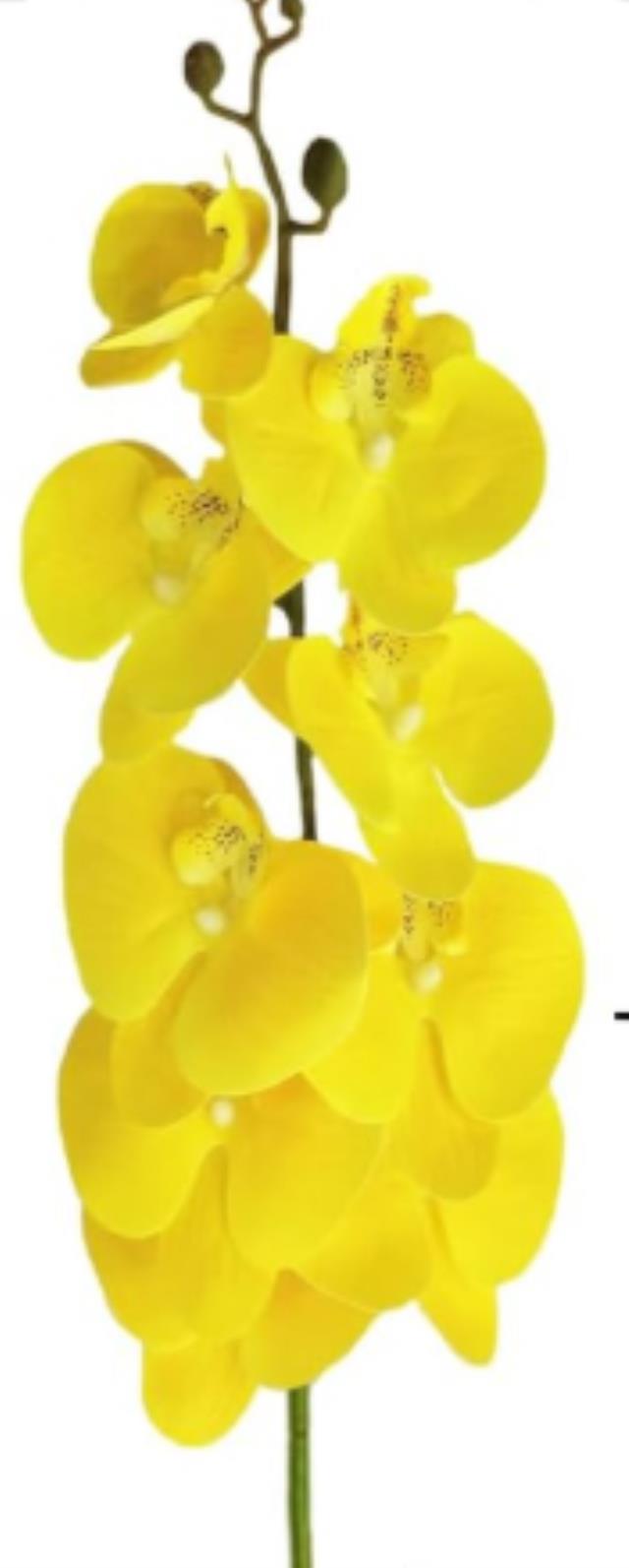 Rental store for Faux Orchid Stem, Bright Yellow in Tulsa OK