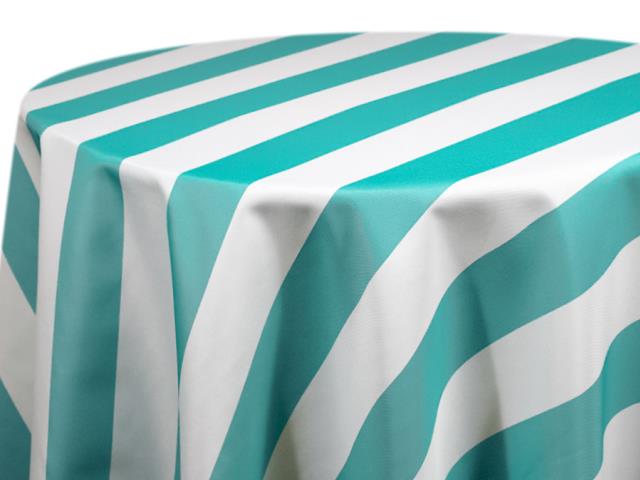 Rental store for 132 rd Turquoise Cabana Stripe Linen in Tulsa OK