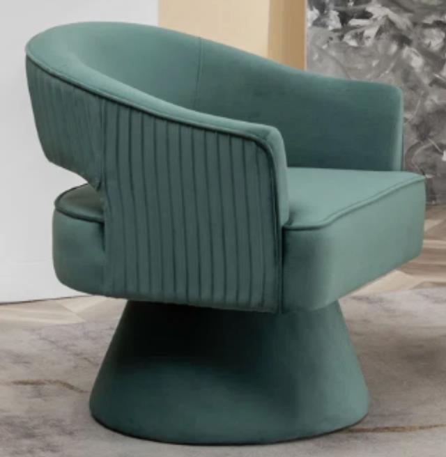 Rental store for Everly Swivel Chair, Light Blue Velvet in Tulsa OK