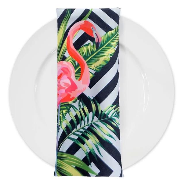 Rental store for Flamingo Print Dinner Napkin in Tulsa OK