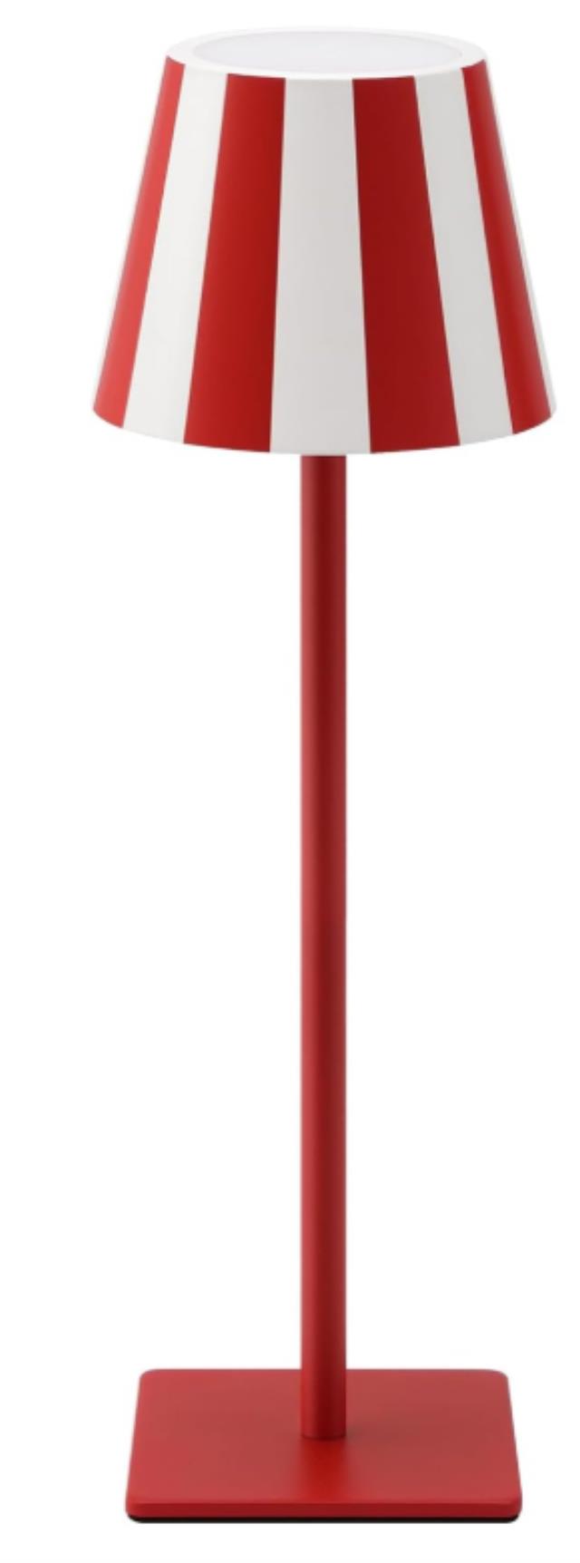 Rental store for Centerpiece Lamp, Red   White Stripe in Tulsa OK