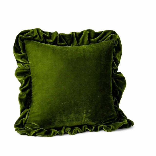 Rental store for Moss Ruffled Velvet Pillow in Tulsa OK