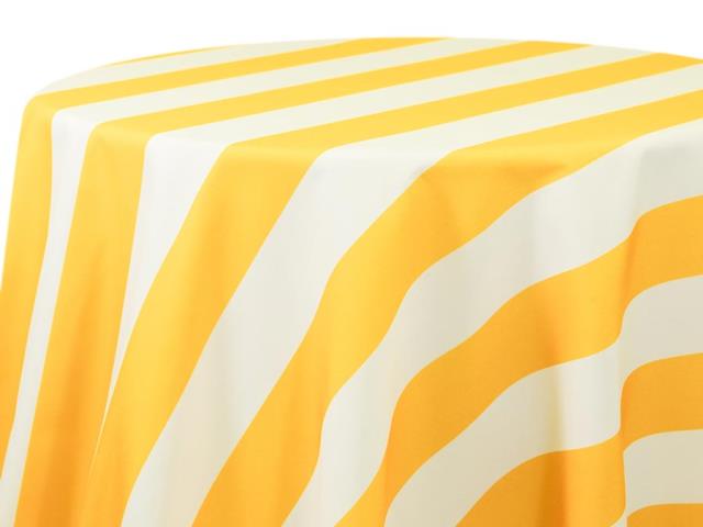 Rental store for 90x156 Yellow Cabana Stripe Linen in Tulsa OK