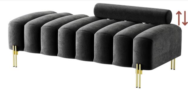 Rental store for Black Velvet Ottoman Bench in Tulsa OK
