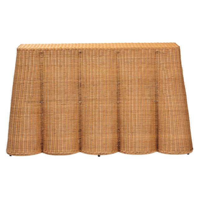 Rental store for Pari Palm Honey Scallop Console Table in Tulsa OK