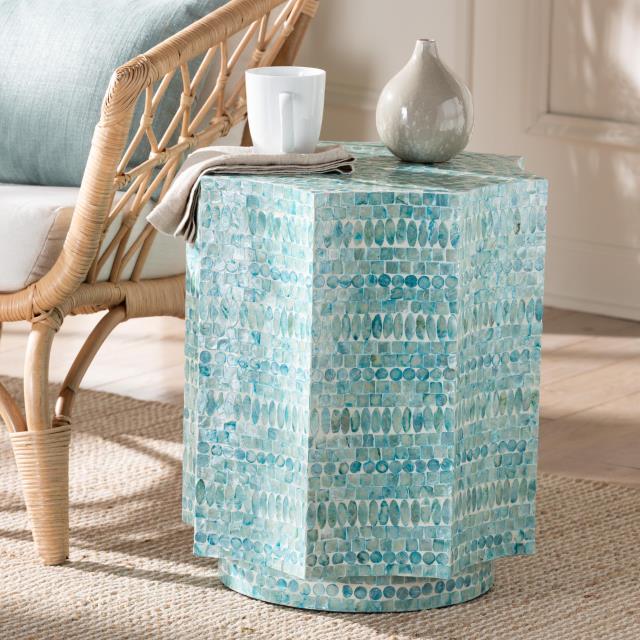 Where to find Olesia Mother of Pearl Side Table in Tulsa