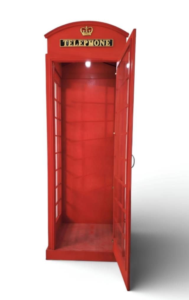 Where to find DT Red London Phone Booth in Tulsa
