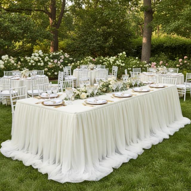 Where to find Chiffon Tulle Extra Long Skirting, 17ft in Tulsa