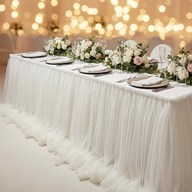 Where to find Ivory White Chiffon Tulle Skirting,17 in Tulsa