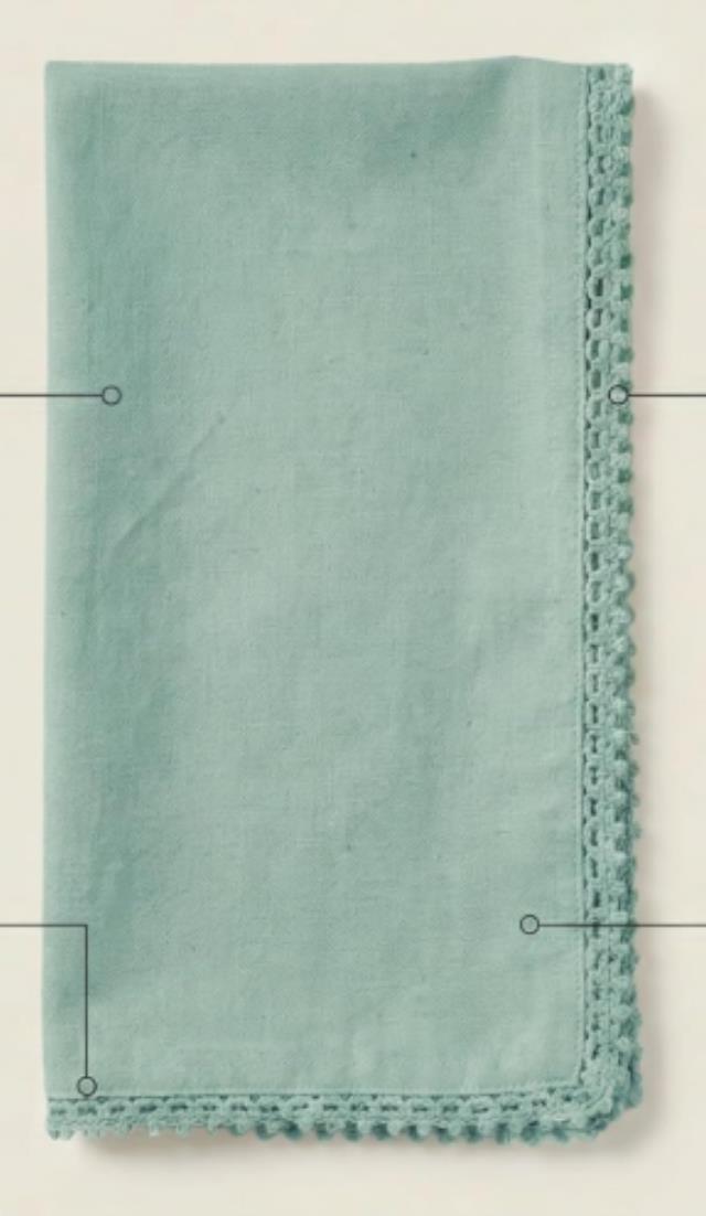 Where to find Teal Cotton Eyelet Napkin in Tulsa