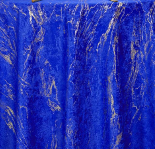 Rental store for 120 rd Royal Blue Gilded Velvet in Tulsa OK