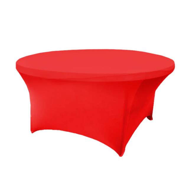 Rental store for Red Spandex Table Cover for 60 rd in Tulsa OK