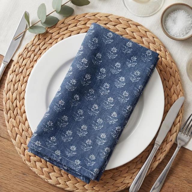 Where to find Sadie Denim Bloom Lunch Napkin,18x18 in Tulsa