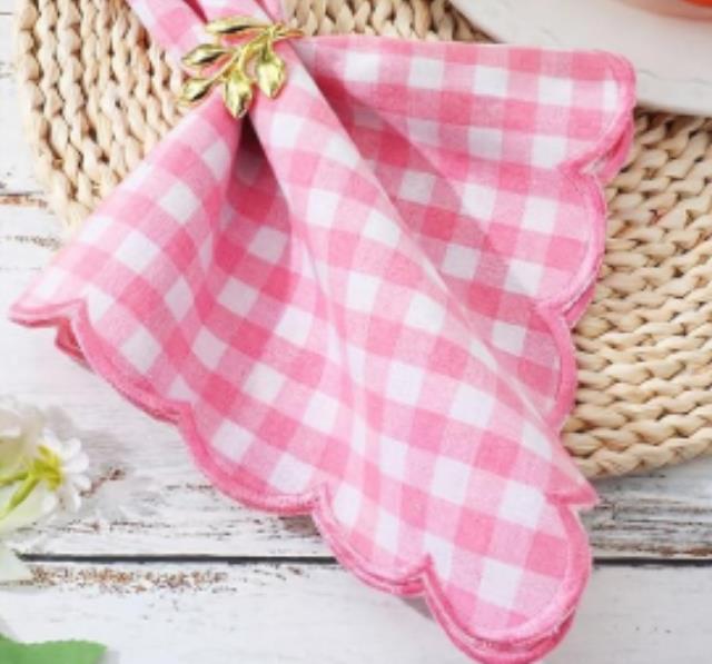Where to find Pink Picnic Scalloped Napkin,18x18 in Tulsa