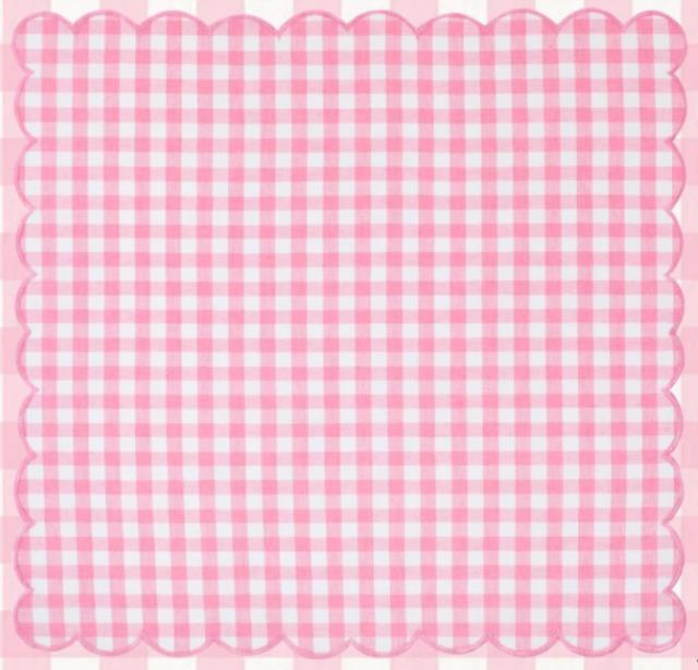 Rental store for Pink Picnic Scalloped Napkin,18x18 in Tulsa OK