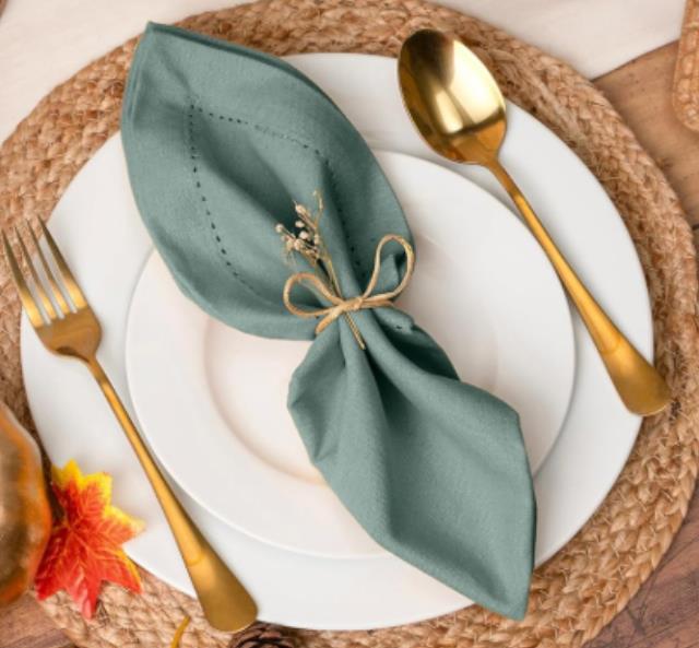 Where to find Patina Green Hemstitch Napkin, 18x18 in Tulsa