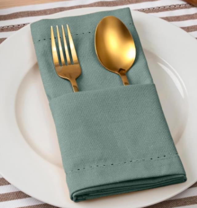 Where to find Patina Green Hemstitch Napkin, 18x18 in Tulsa