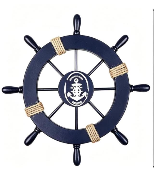 Rental store for DT-Wooden Ship Wheel, blue, 11 in Tulsa OK