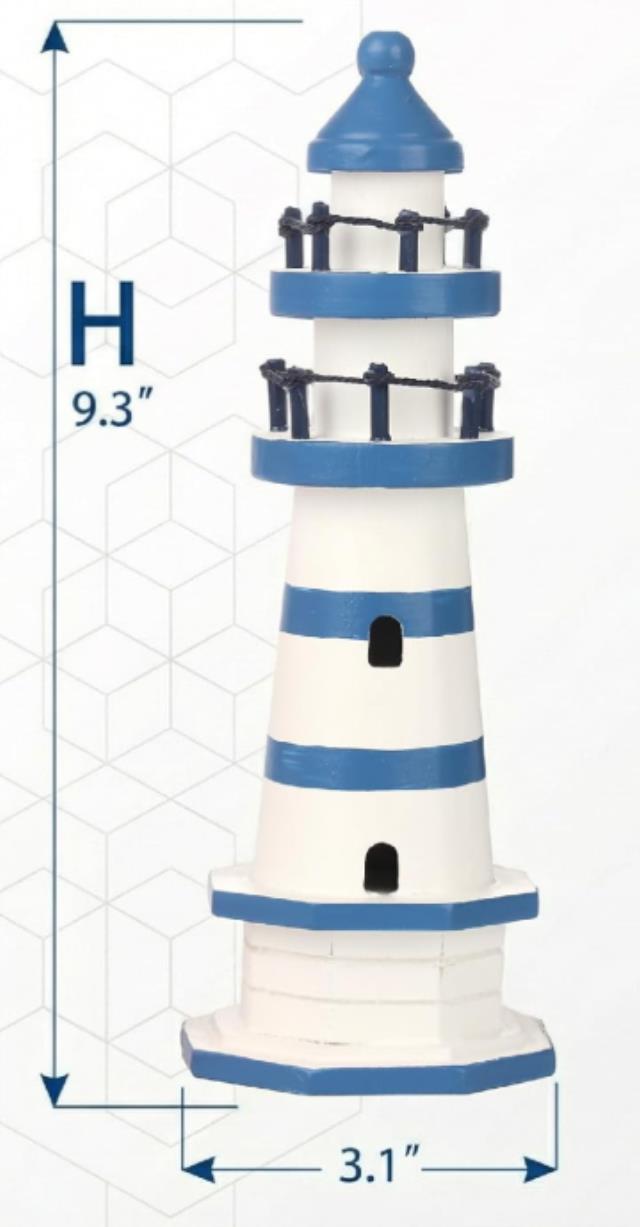 Where to find DT- Wooden Light House, Blue in Tulsa