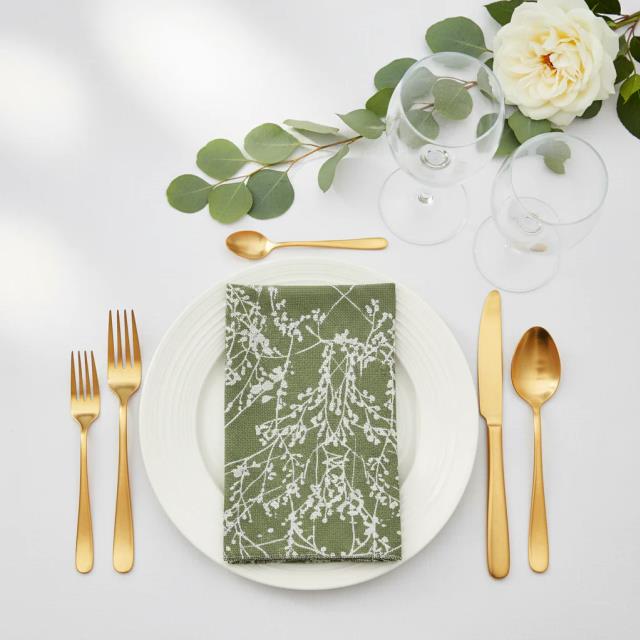 Where to find Winslett Olive Green Dinner Napkins in Tulsa