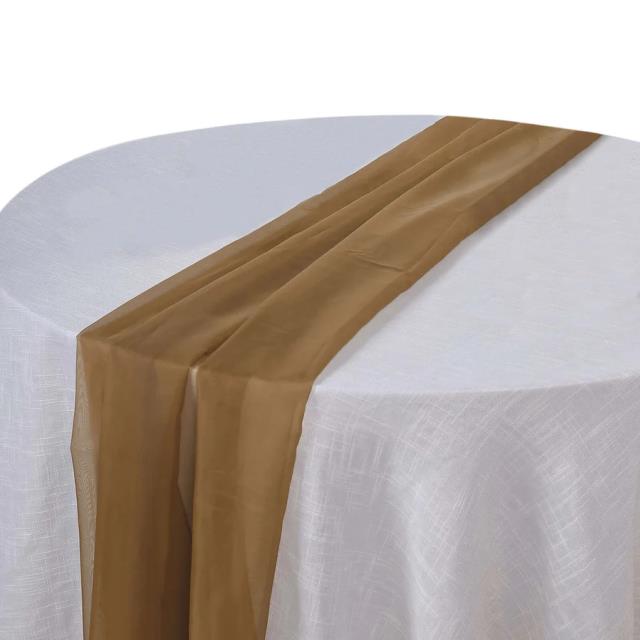 Rental store for Brown Chiffon Table Runner in Tulsa OK