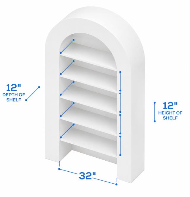 Where to find White Collapsible Arch Shelf, 7 ft in Tulsa