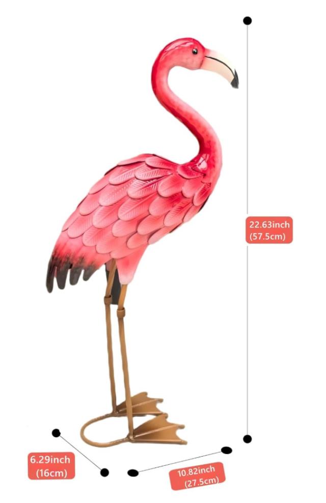 Where to find Metal Flamingo Statue, 23.63 in Tulsa