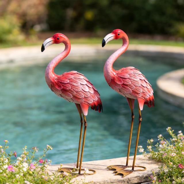Where to find Metal Flamingo Statue, 23.63 in Tulsa
