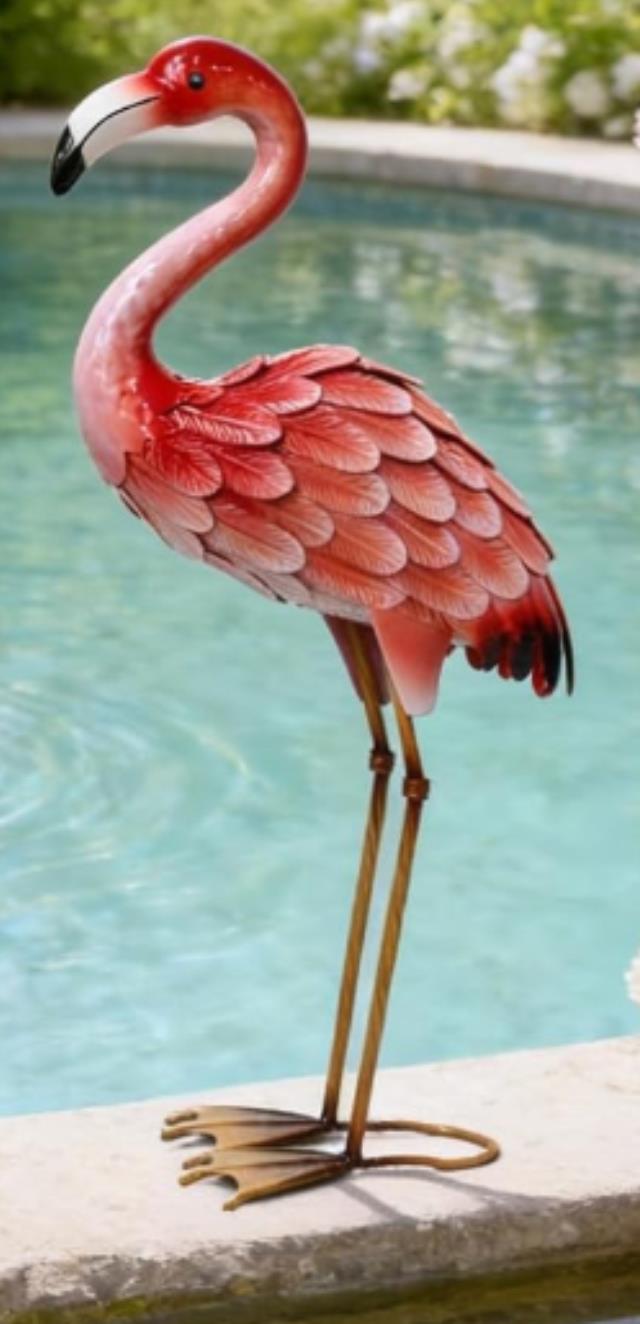 Rental store for Metal Flamingo Statue, 23.63 in Tulsa OK