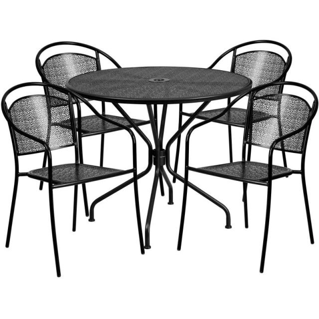 Rental store for Indoor-Outdoor Patio Table Set, BLACK in Tulsa OK