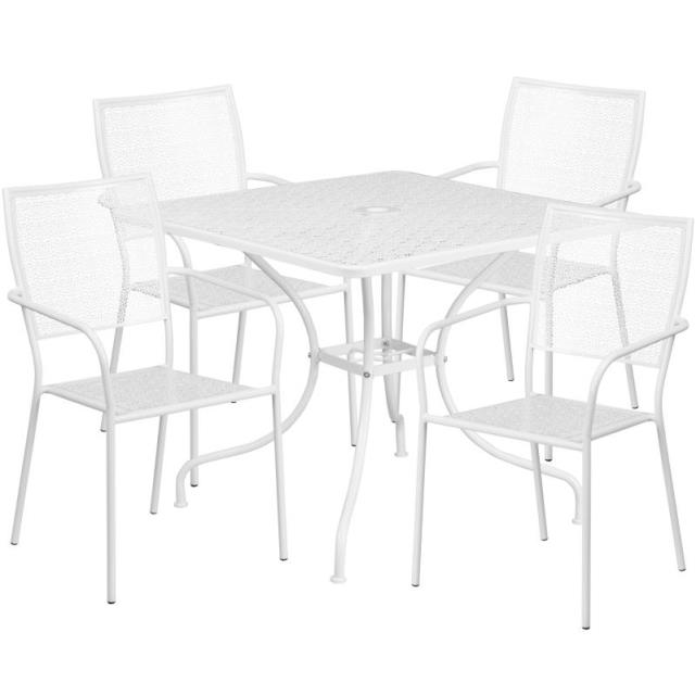 Rental store for Indoor-Outdoor Patio Table Set, WHITE in Tulsa OK