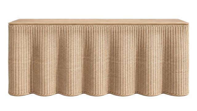 Rental store for Scalloped Rattan Bar in Tulsa OK