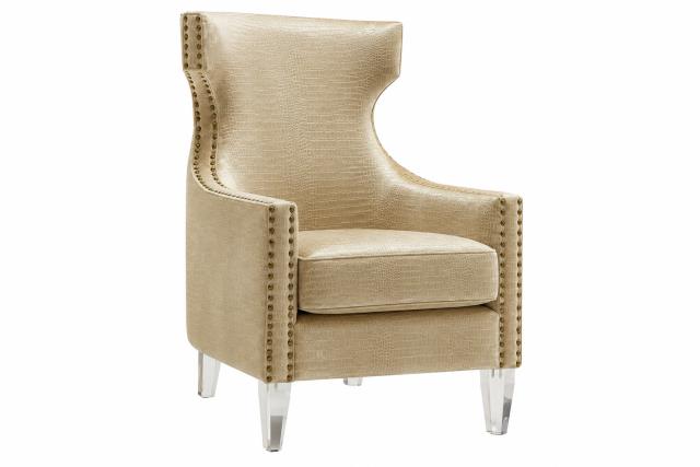 Rental store for Luxe Croc Wingback Chair in Tulsa OK