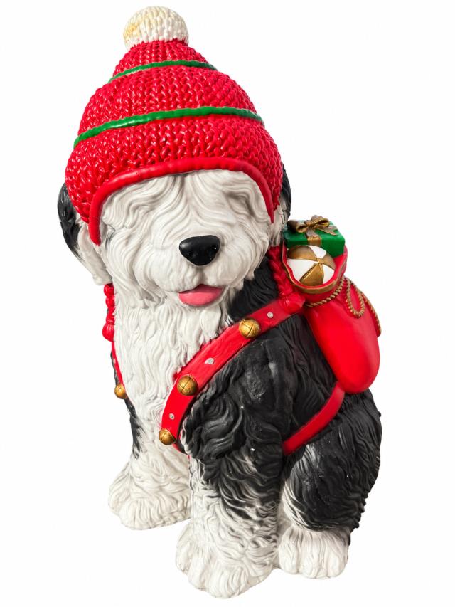 Rental store for DT-Sheep Dog in Stocking Cap Lawn Statue in Tulsa OK