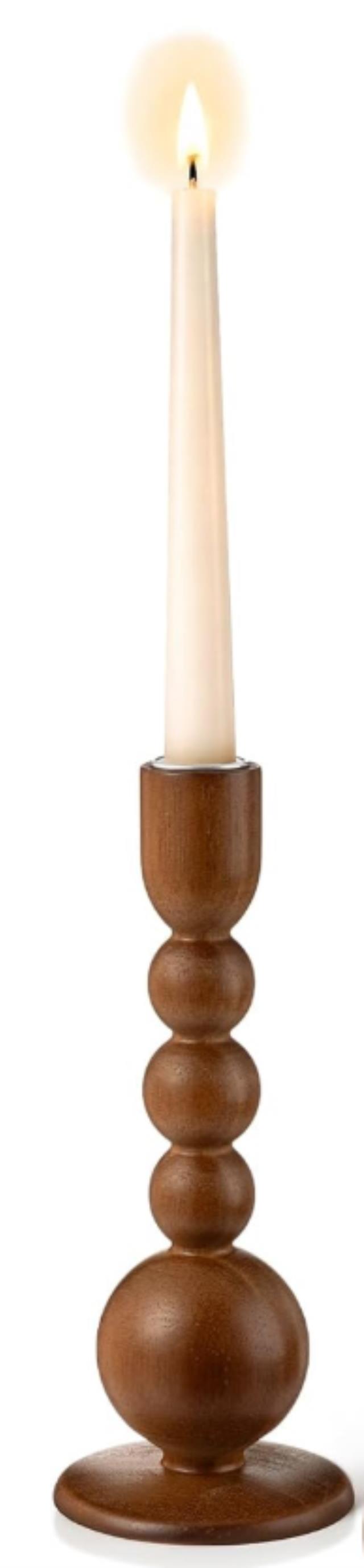 Rental store for Wood Taper Candle Holder, 8 in Tulsa OK